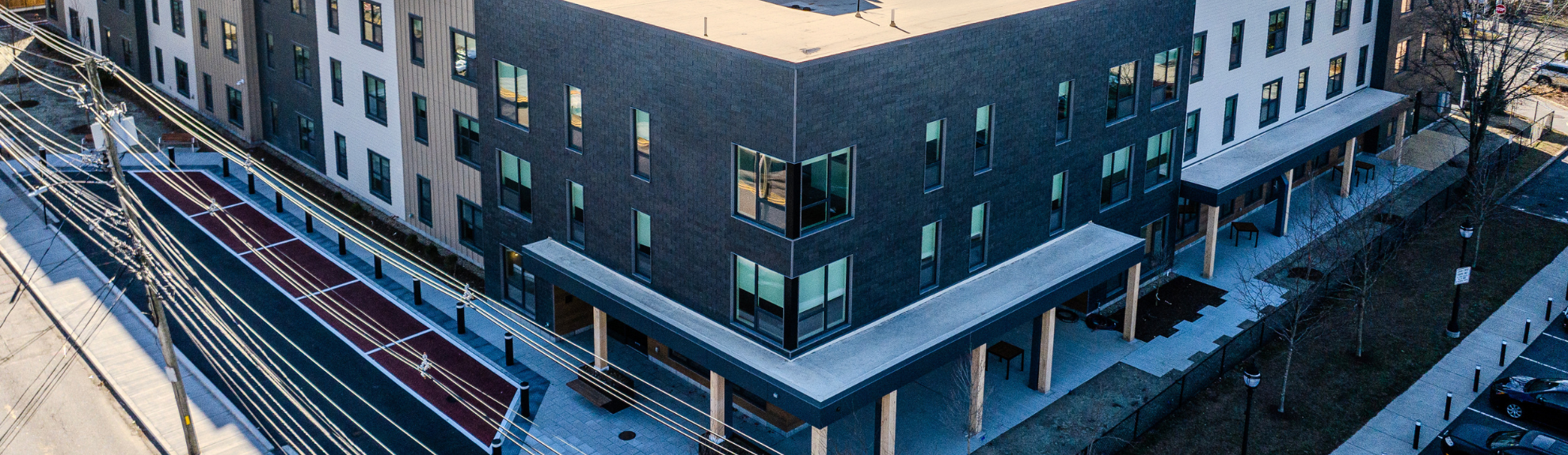 Exterior photo of Leland House in Waltham