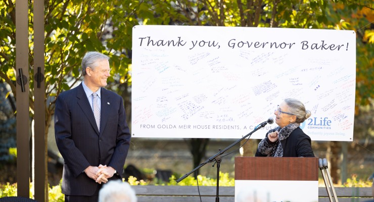 Charlie Baker at the Golda Meir House