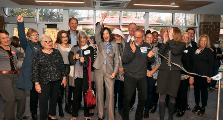 Ribbon cutting ceremony for the Golda Meir House expansion