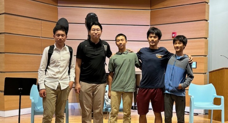 Matthew Ding with concert volunteers