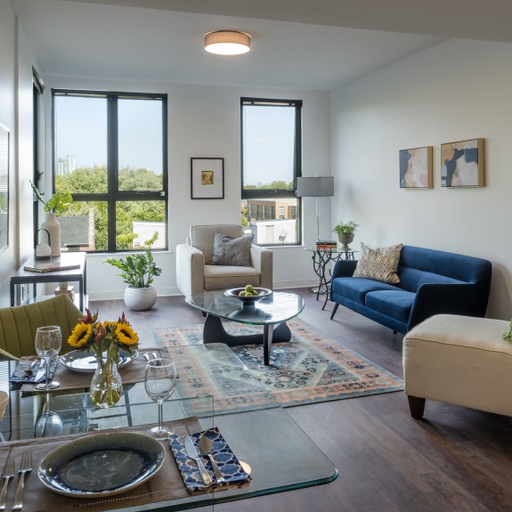 Interior photo of a Brown Family House apartment's living room