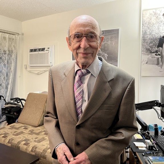Vladimir Romanovsky inside his apartment