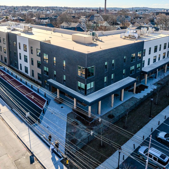 Exterior photo of Leland House in Waltham