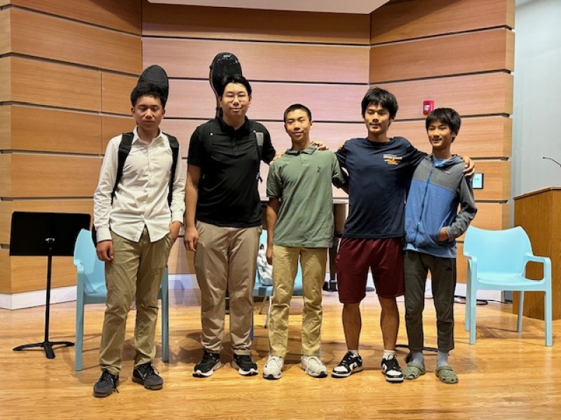 Matthew Ding with concert volunteers