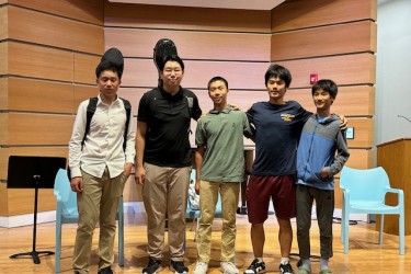 Matthew Ding with concert volunteers